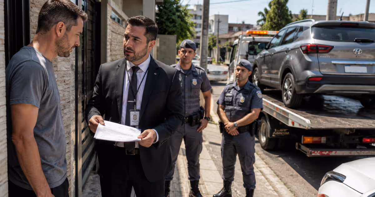 Consulta de restrição judicial em veículo com busca e apreensão ativa no sistema do Detran