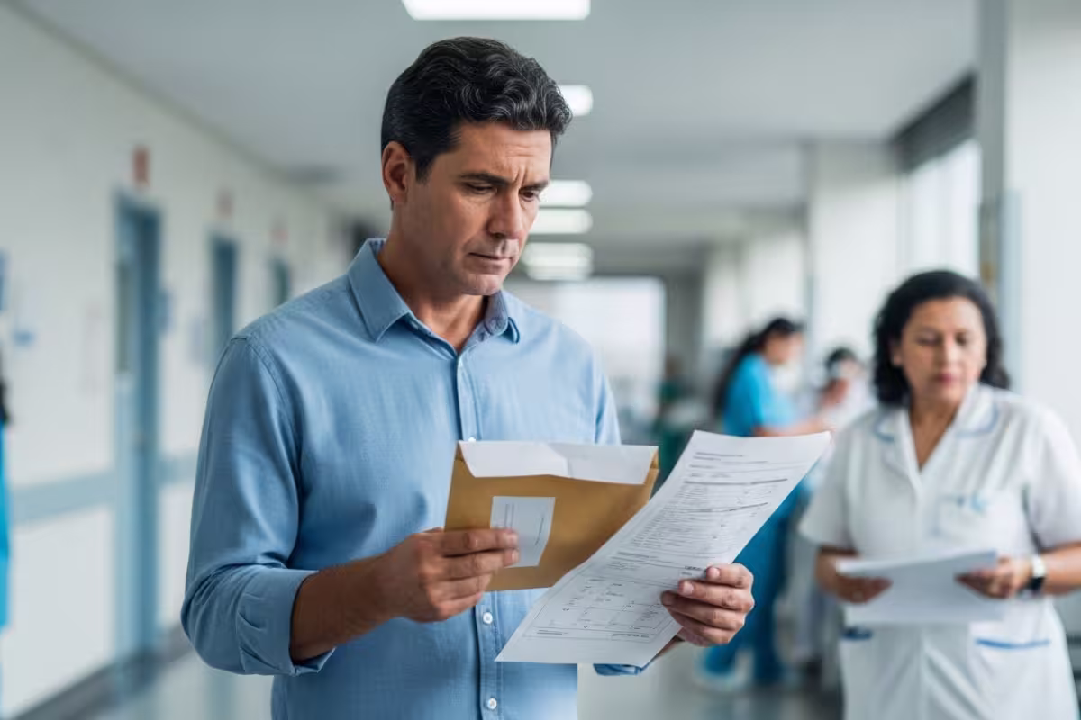 Paciente recebendo notícia de negativa de cirurgia