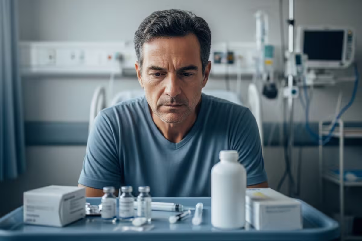 Caixas de medicamento de alto custo e relatório médico